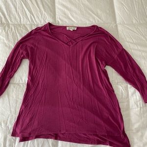 pink rose purple shirt